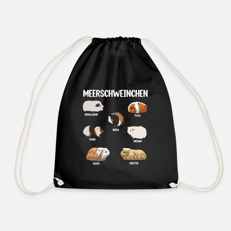 Guinea pig - Drawstring Bag - black
