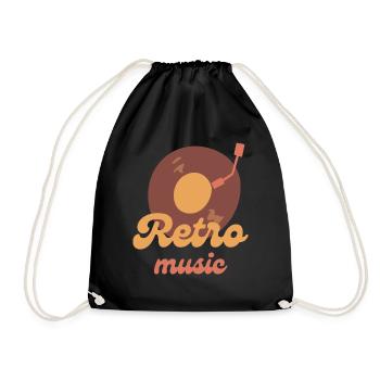 Retro Music - Sac de sport léger - noir - Devant