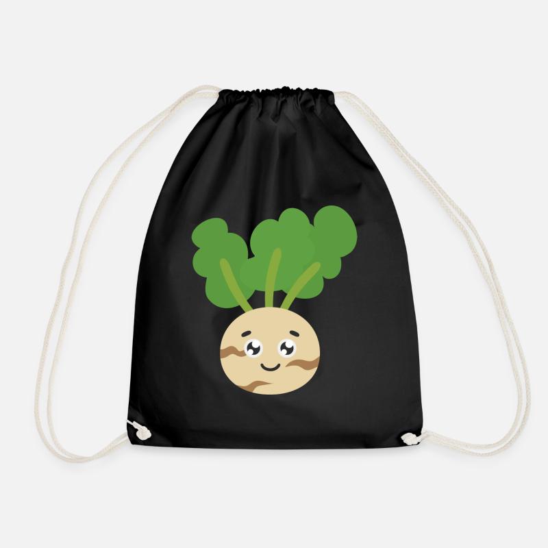 Kohlrabi - Turnbeutel - Schwarz