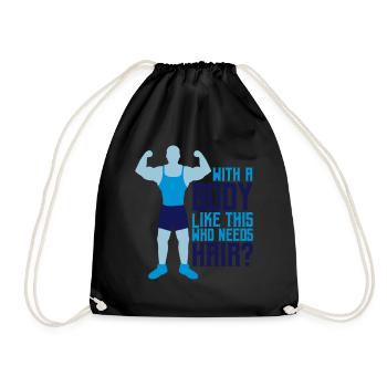 Qui a besoin de cheveux en disant - Sac de sport léger - noir - Devant