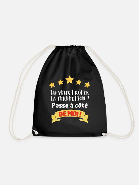 Si tu veux frôler la perfection passe à côté demoi - Sac de sport léger - noir