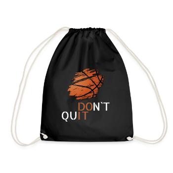 Basketball dont quit - Turnbeutel - Schwarz - Vorne