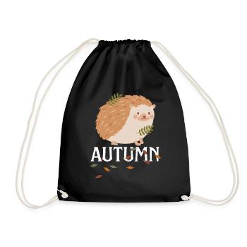 Leaf Autumn Tree Orange Fall Leaves Season - Drawstring Bag - black - Front