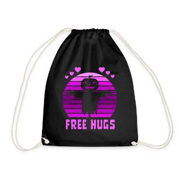 Halloween câlins gratuits épouvantail - Sac de sport léger - noir - Devant