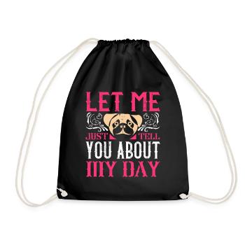 Laissez-moi juste vous parler de ma journée - Sac de sport léger - noir - Devant