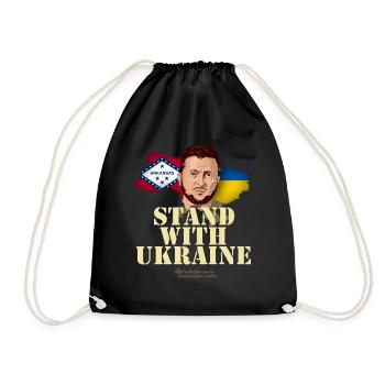 Ukraine Arkansas Selenskyj - Turnbeutel - Schwarz - Vorne