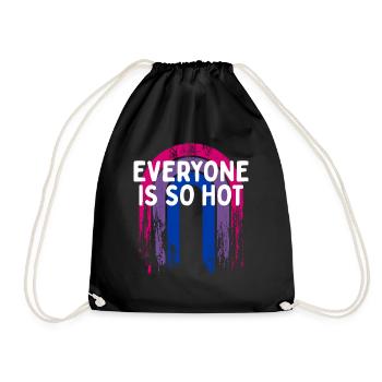 Everyone Is So Hot Bisexual LGBTQ Bi Pride Single - Turnbeutel - Schwarz - Vorne
