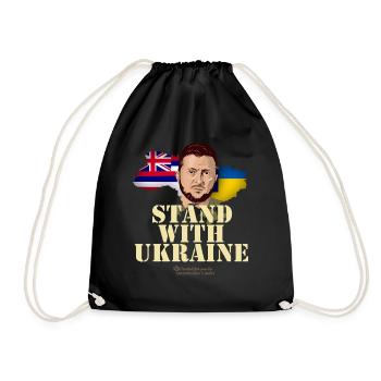 Ukraine Hawaii - Drawstring Bag - black - Front