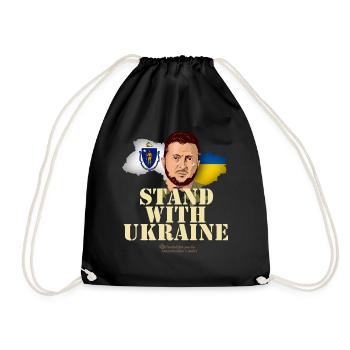 Ukraine Massachusetts Zelenskyj T-Shirt Design - Sac de sport léger - noir - Devant