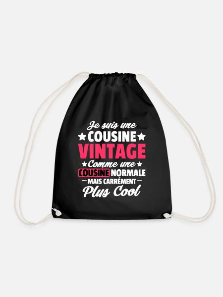 je suis une cousine / super cousine - Sac de sport léger - noir