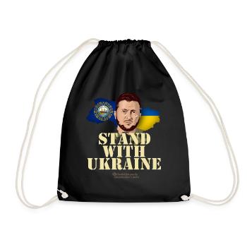 Ukraine New Hampshire Zelenskyj - Drawstring Bag - black - Front