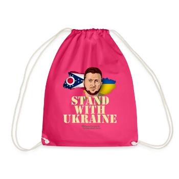 Ukraine Ohio - Drawstring Bag - fuchsia - Front