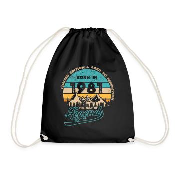 Legends 1981 - Drawstring Bag - black - Front