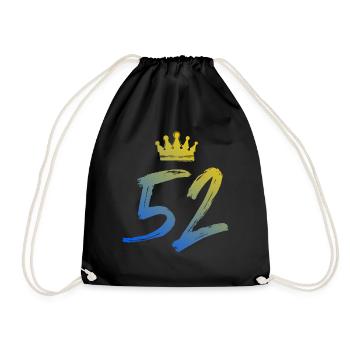 52 Number crown - Drawstring Bag - black - Front