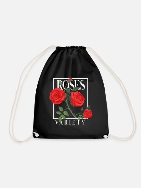 ROSES VARITY - Turnbeutel - Schwarz