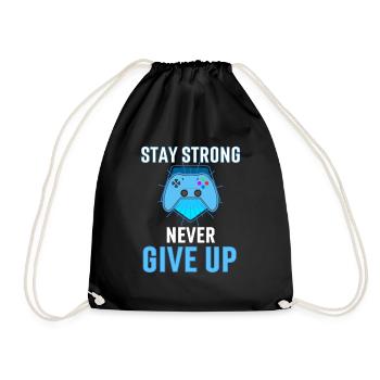 Stay Strong gamer blue - Sac de sport léger - noir - Devant