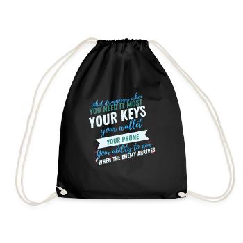 Ability to target the enemy - Drawstring Bag - black - Front