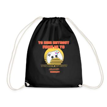 Without ragequit - Drawstring Bag - black - Front