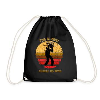 Fais du bruit, réveille tes rêves - Sac de sport léger - noir - Devant