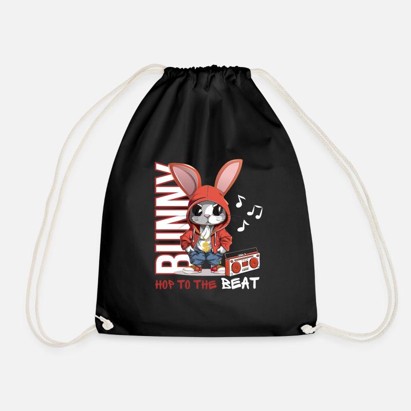 HIP HOP BUNNY - Turnbeutel - Schwarz