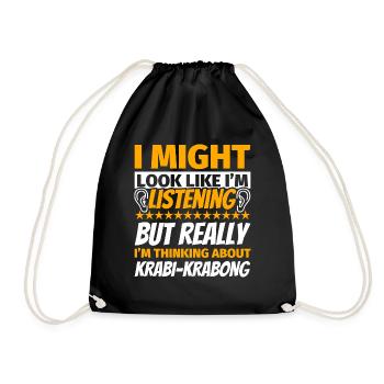 Krabi-krabong lustiges Geschenk - Turnbeutel - Schwarz - Vorne