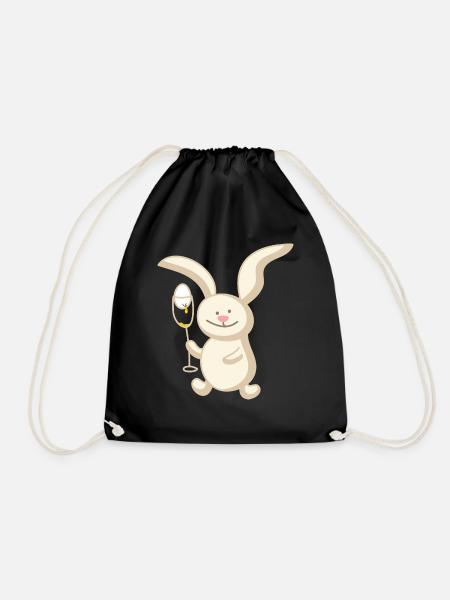 süßer Hase - Turnbeutel - Schwarz