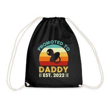 Drôle promu à papa est. 2022 - Sac de sport léger - noir - Devant