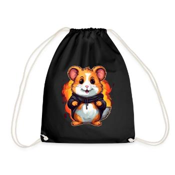 Mignon hamster - Sac de sport léger - noir - Devant