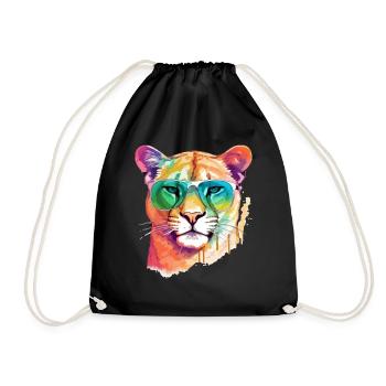 Pole the cougar - Drawstring Bag - black - Front