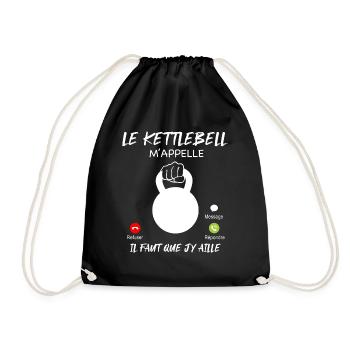 Le Kettlebell M'Appelle Cadeau Sport Entrainement - Sac de sport léger - noir - Devant