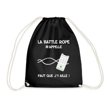 Cadeau humour corde citation sport homme femme - Sac de sport léger - noir - Devant