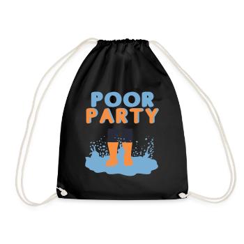 Poor party - Sac de sport léger - noir - Devant