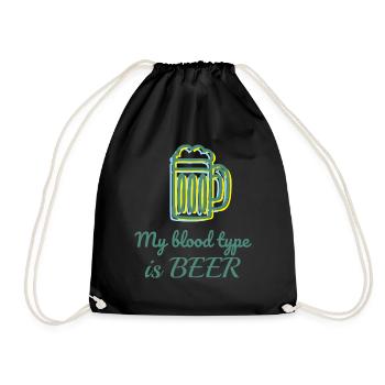 Mon groupe sanguin est la bière - Sac de sport léger - noir - Devant
