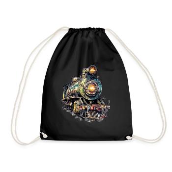 The steam locomotive was a technological innovation - Drawstring Bag - black - Front