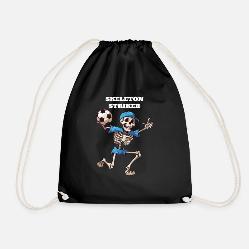 Skeleton Striker T-shirt - Drawstring Bag - black
