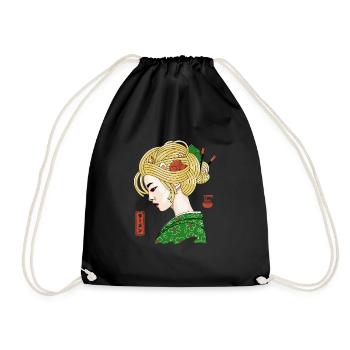 Ramen Geisha - Drawstring Bag - black - Front