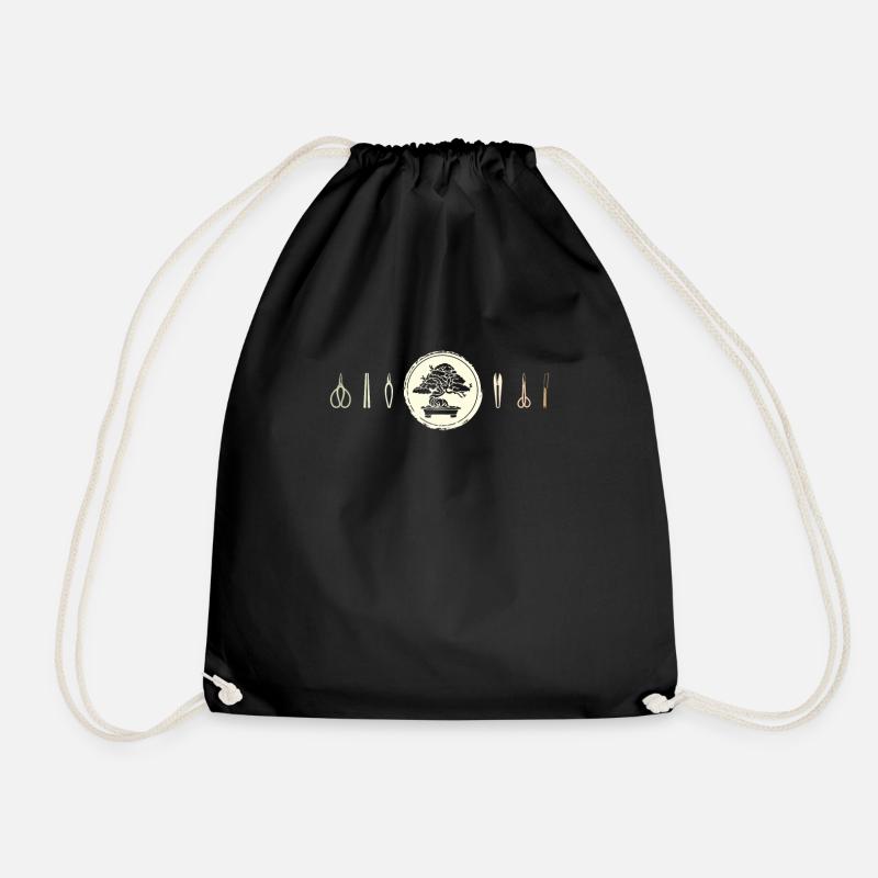 Bonsai gift for bonsai ka - Drawstring Bag - black