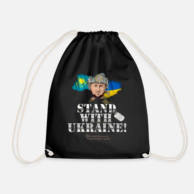 Ukraine Kasachstan - Turnbeutel - Schwarz