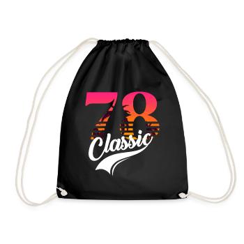 Vintage 1978-78th Anniversary - Drawstring Bag - black - Front