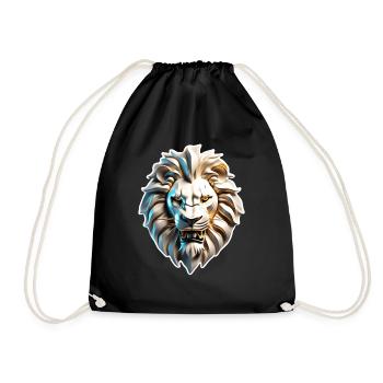 Lion's Head - Drawstring Bag - black - Front