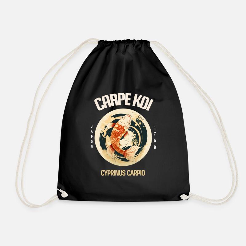 Traditional Japan - Drawstring Bag - black