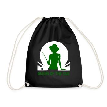 Pool Billiards - the attractive queen of the cue - Drawstring Bag - black - Front