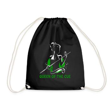 Billiards - queen of the cues and balls - Drawstring Bag - black - Front