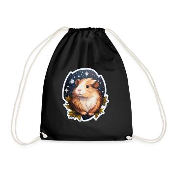 Christmas Guinea Pig - Drawstring Bag - black - Front