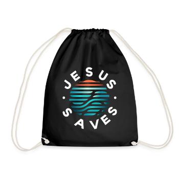 Jésus sauve - Sac de sport léger - noir - Devant