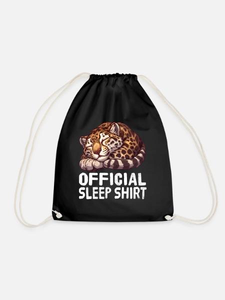 Offizielles Schlafshirt Clouded Clouded Leopard - Turnbeutel - Schwarz