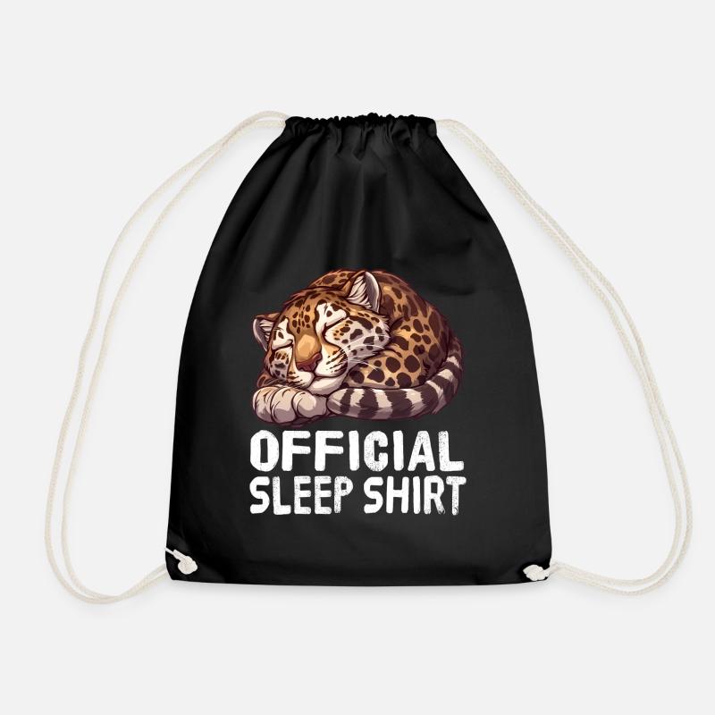 Offizielles Schlafshirt Clouded Clouded Leopard - Turnbeutel - Schwarz