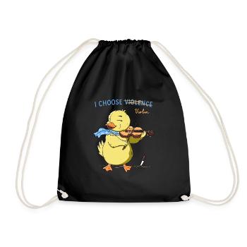 I Choose Violin - Drawstring Bag - black - Front