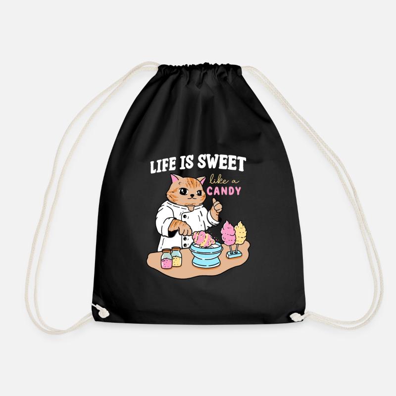 Sweet Life - Drawstring Bag - black