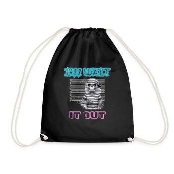 Je vais attendre - Sac de sport léger - noir - Devant